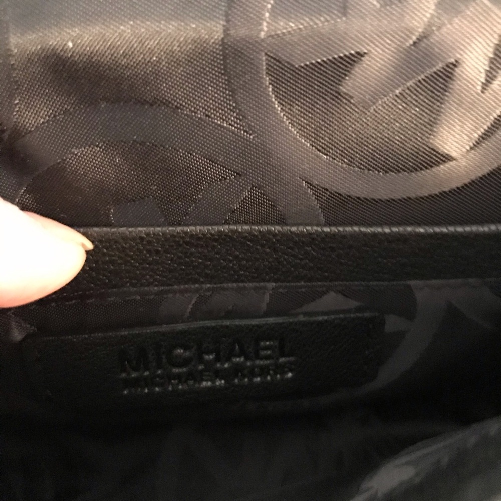 Michael Kors Black Leather Belted Pouch Bag - Picture 4 of 5